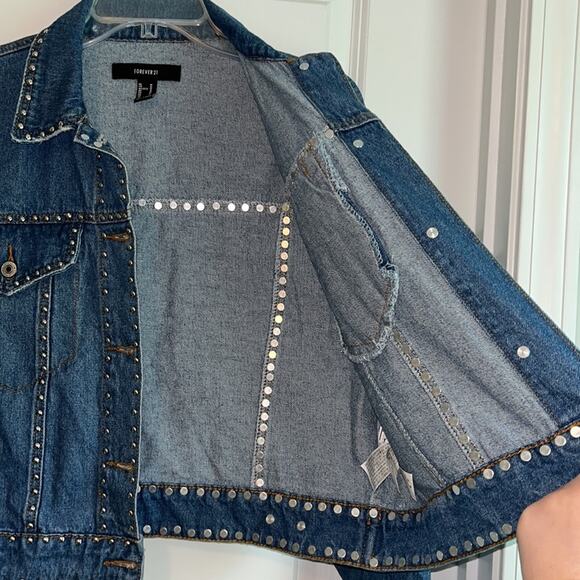 Forever 21 Studded Jean Jacket - Picture 6 of 10